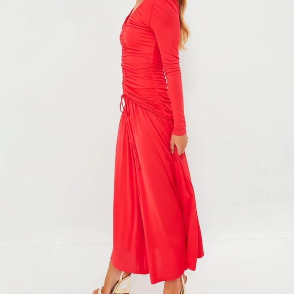 Farm Rio Red Rouched Dress, EUC - Picture 4 of 5